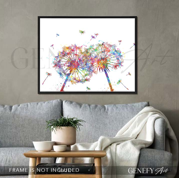 Dandelion Watercolour Print - Genefy Art