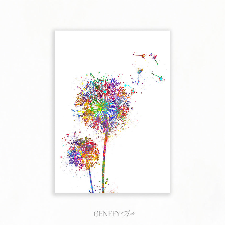 Dandelion Watercolour Print - Genefy Art