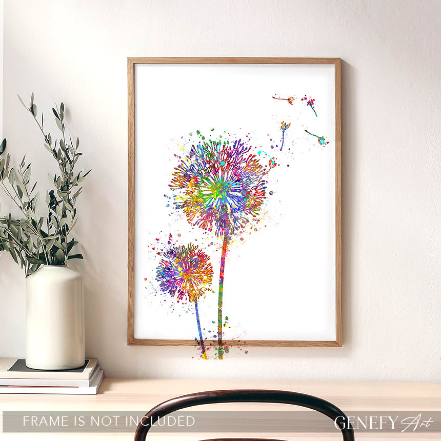 Dandelion Watercolour Print - Genefy Art