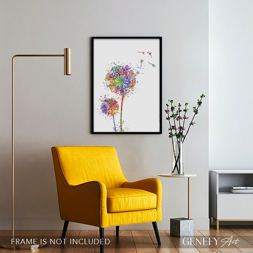 Dandelion Watercolour Print - Genefy Art