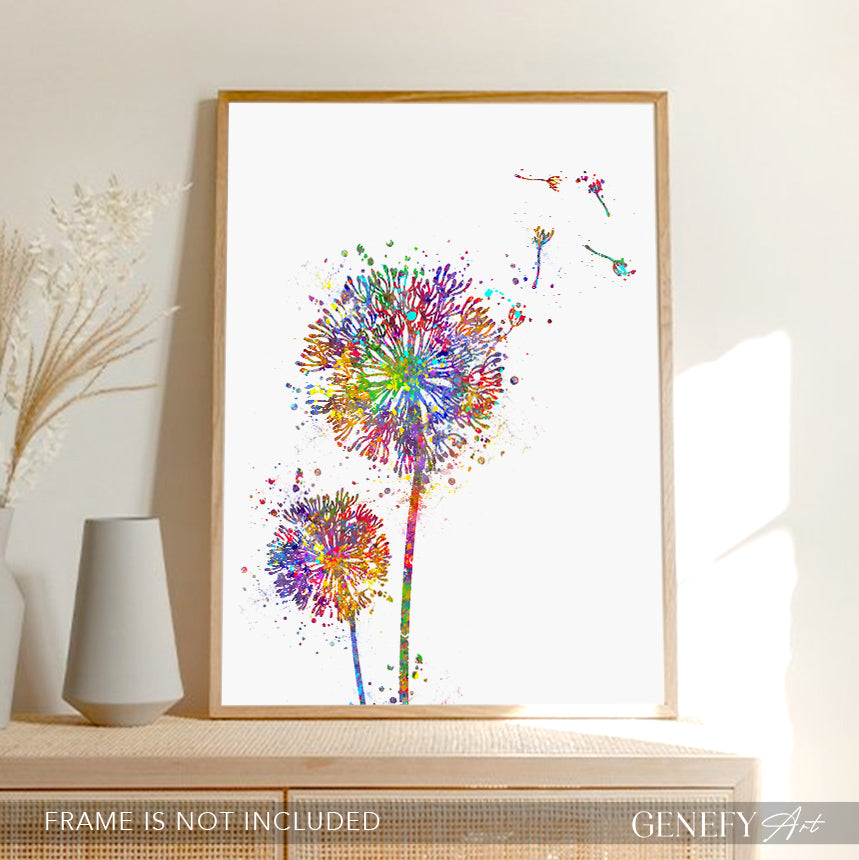 Dandelion Watercolour Print - Genefy Art