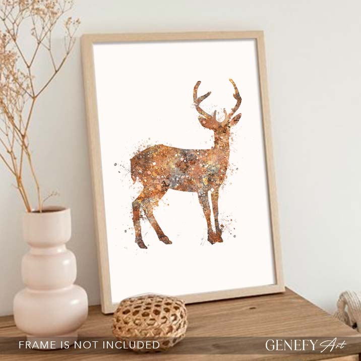 Deer Watercolour Art Print