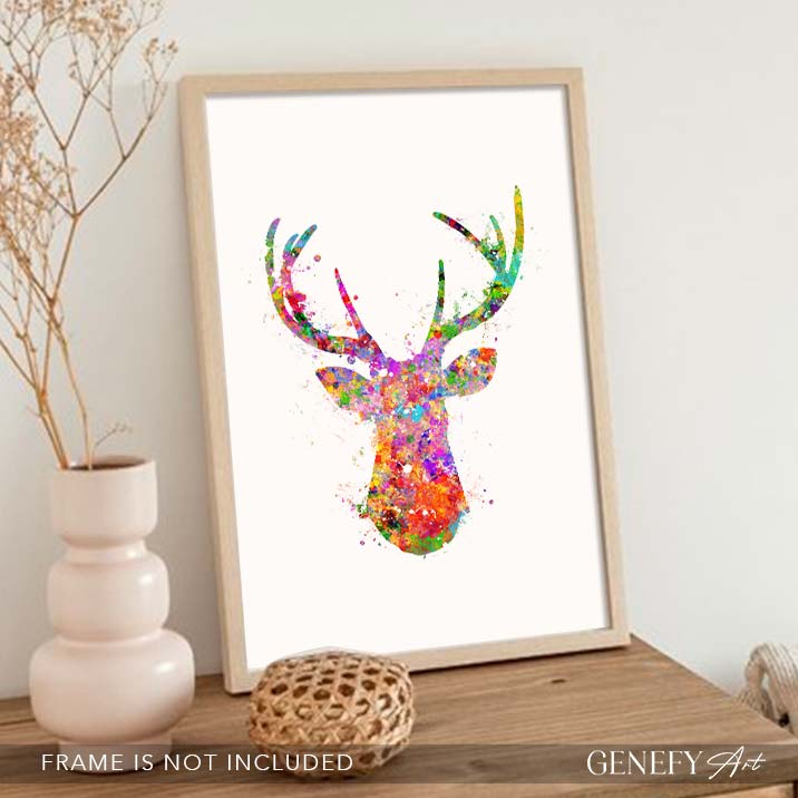 Deer Watercolour Art Print
