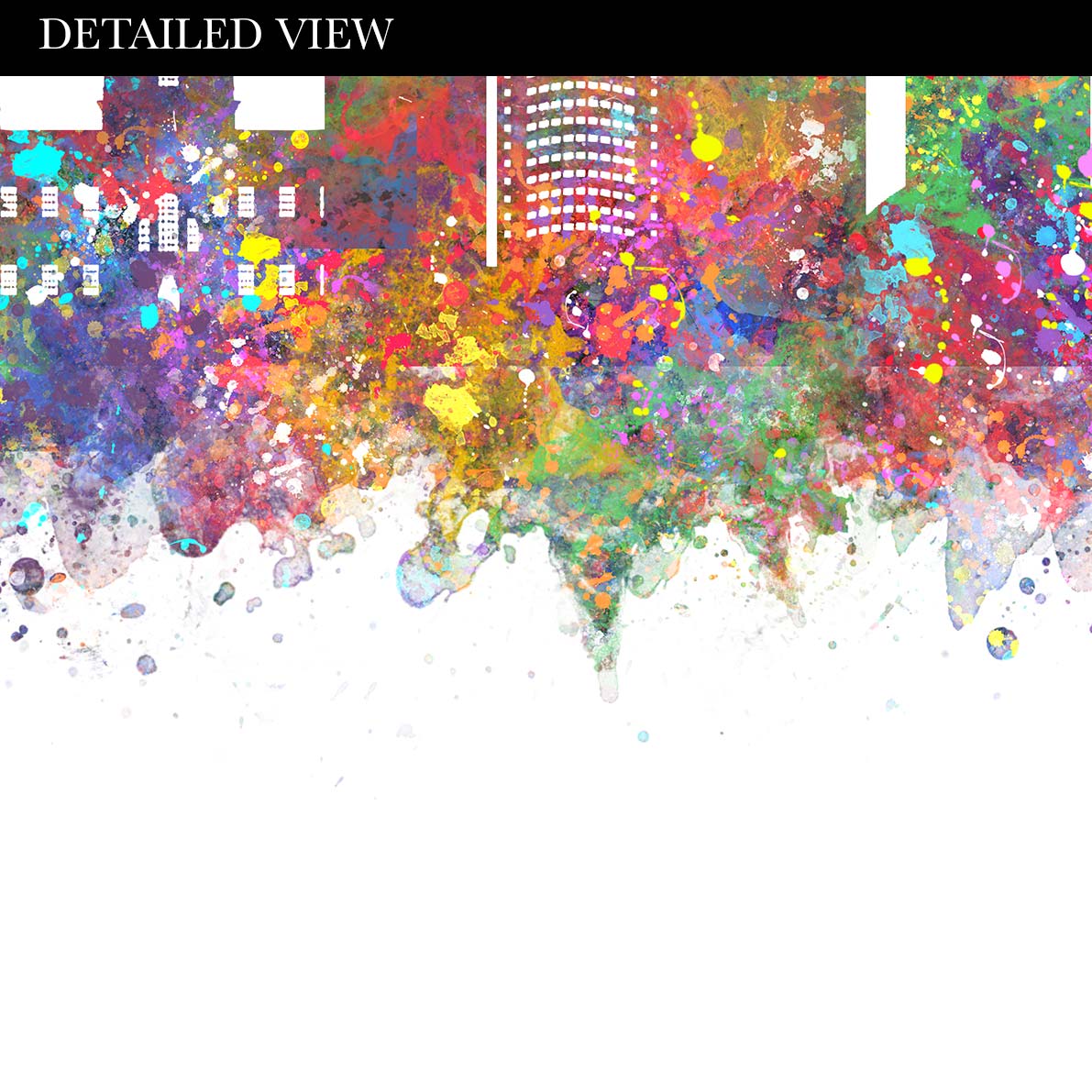 Detroit Skyline Watercolour Print - Genefy Art