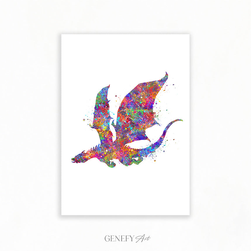 Dragon Watercolour Art Print