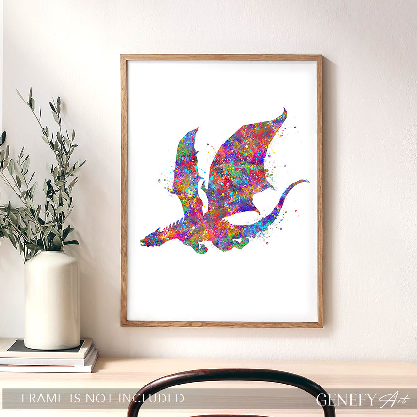 Dragon Watercolour Art Print