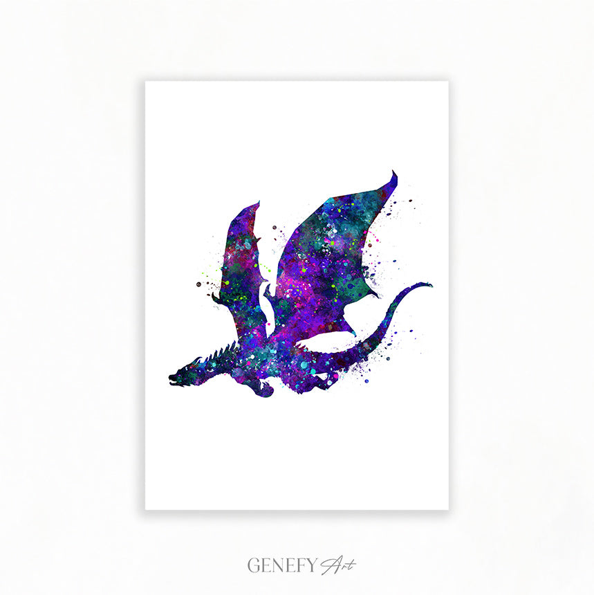 Dragon Watercolour Art Print