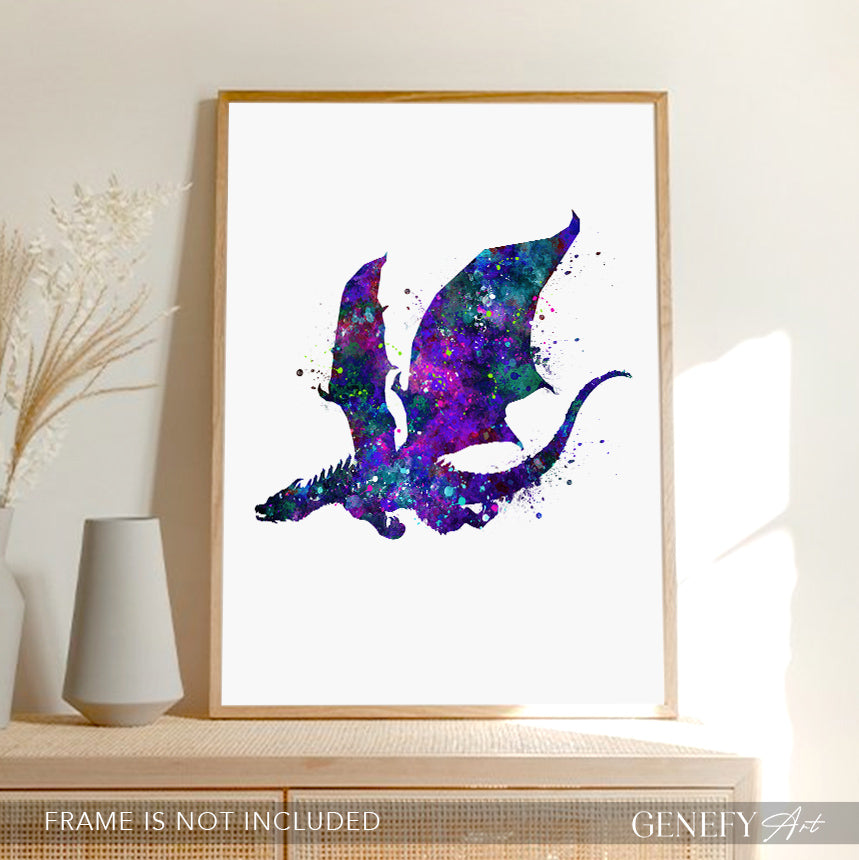 Dragon Watercolour Art Print