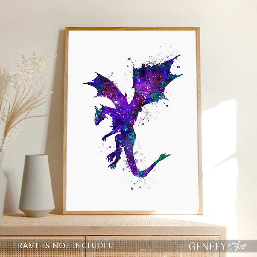 Dragon Watercolour Art Print