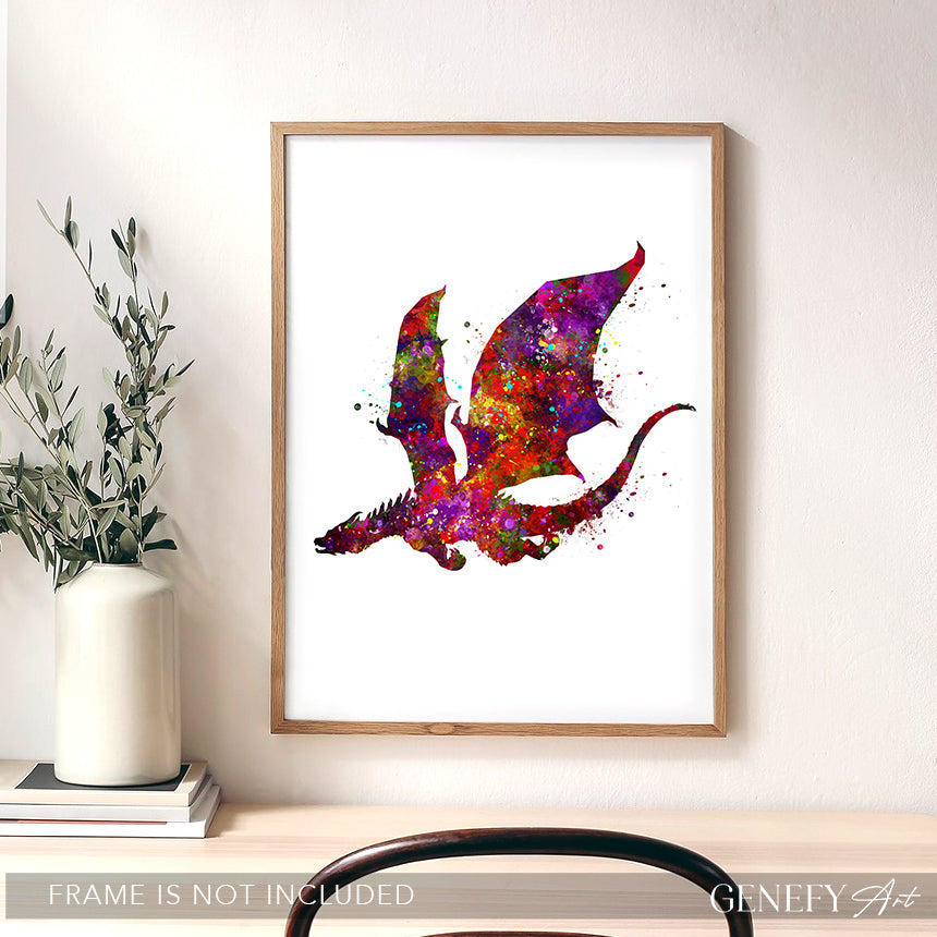 Dragon Watercolour Art Print