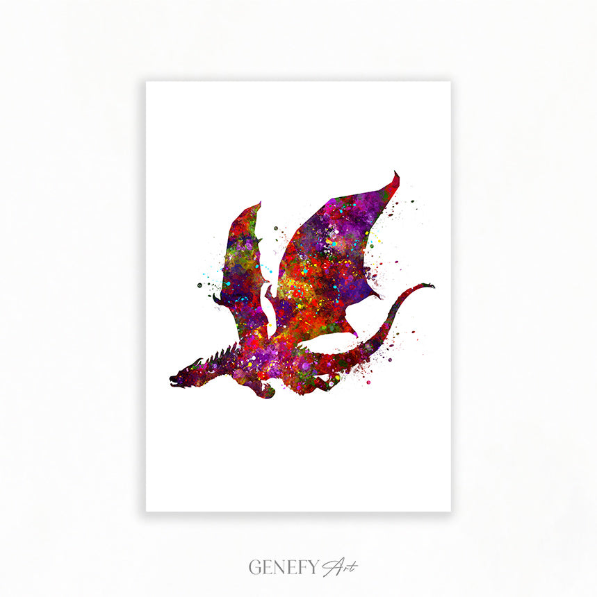 Dragon Watercolour Art Print