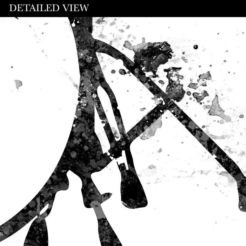 Black and White Drum Set Art - Genefy Art