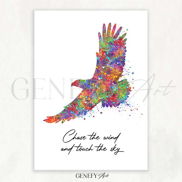 Eagle Quote Watercolour Print