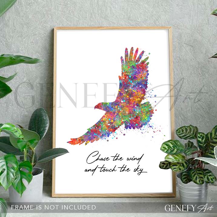 Eagle Quote Watercolour Print