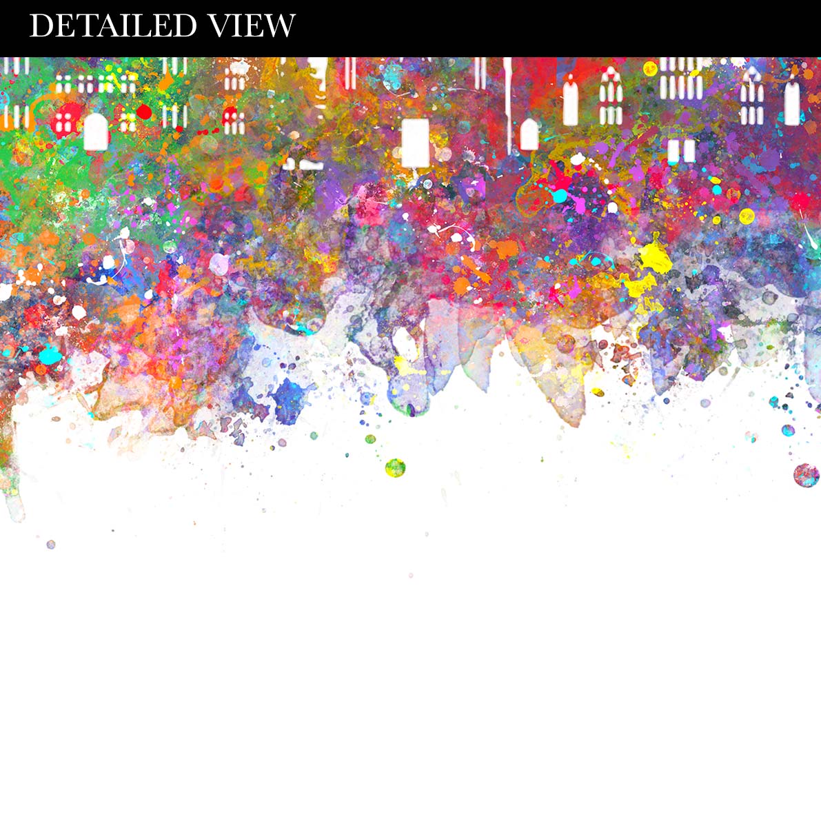 Edinburgh Skyline Watercolour Print - Genefy Art