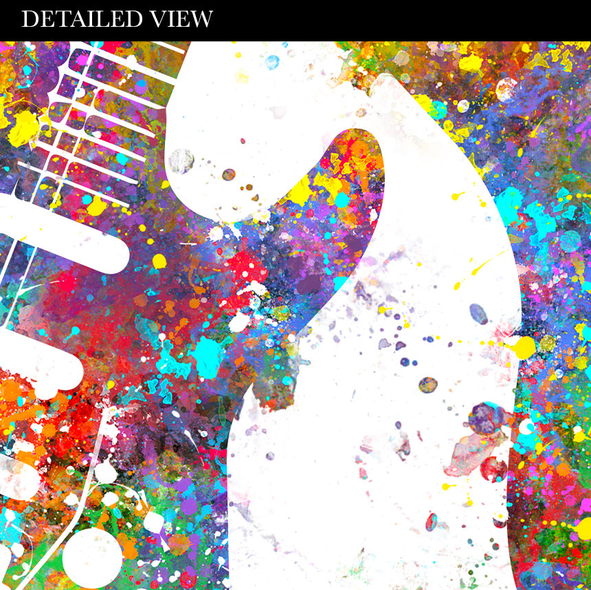 Electric Guitar Watercolour Art