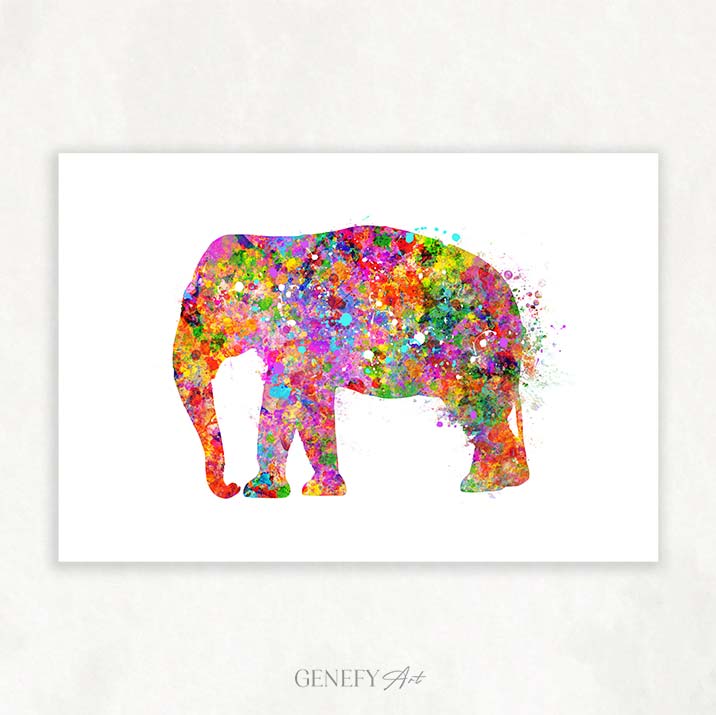 Elephant Watercolour Art