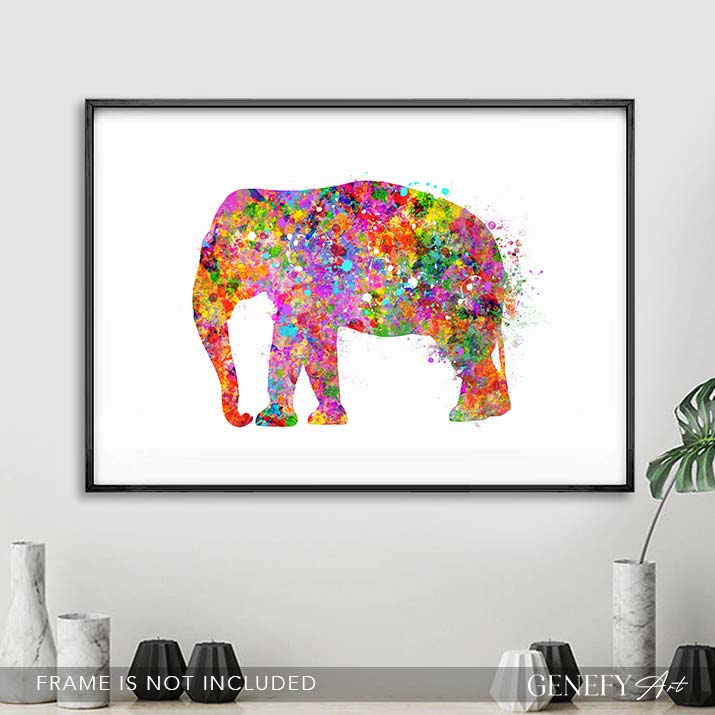 Elephant Watercolour Art