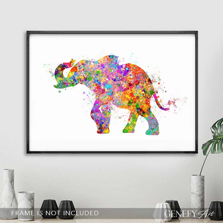 Elephant Watercolour Art