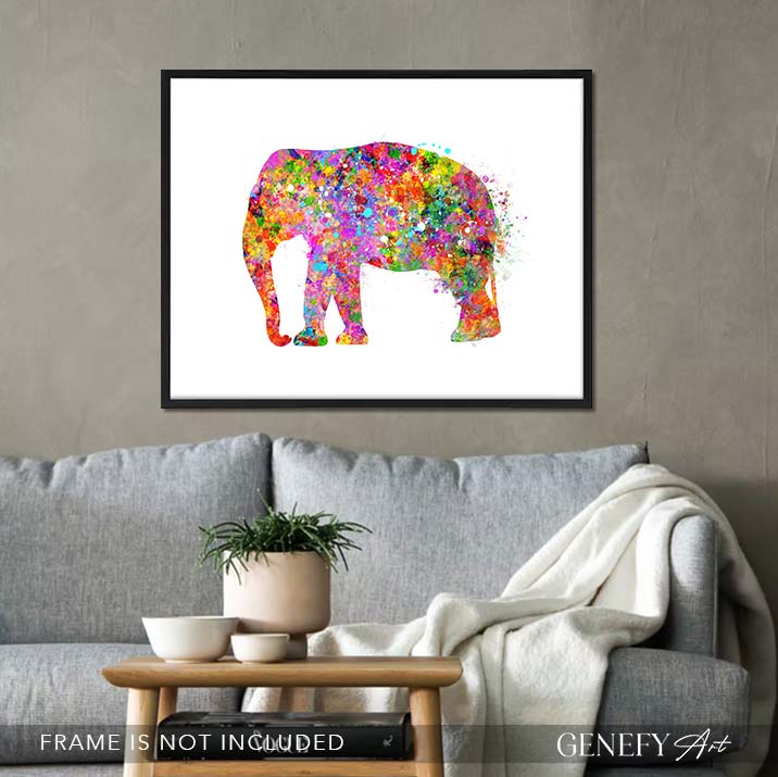 Elephant Watercolour Art