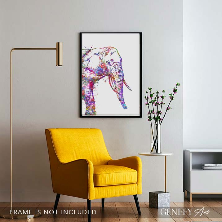 Elephant Watercolour Art