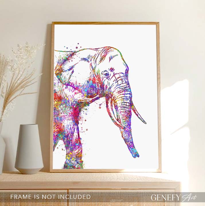Elephant Watercolour Art