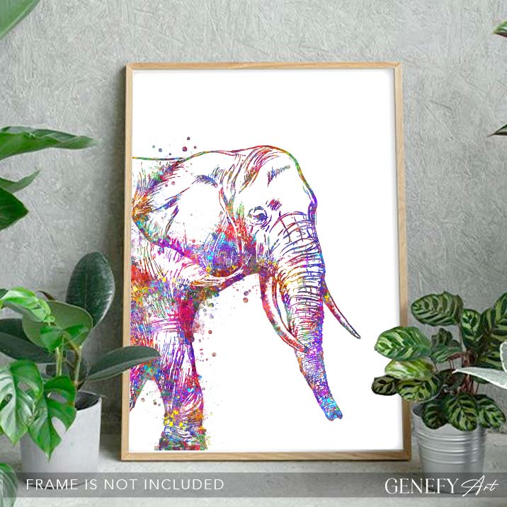 Elephant Watercolour Art
