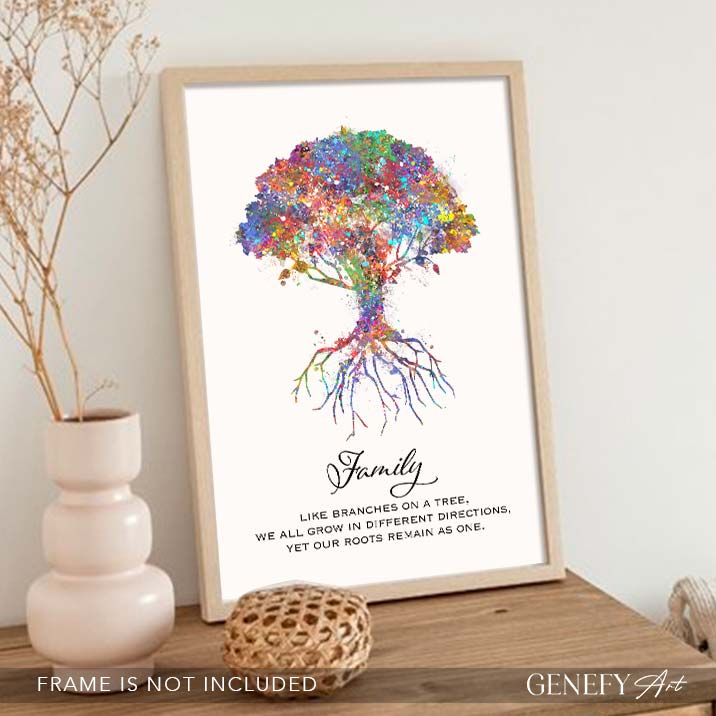 Family Tree Watercolour Print