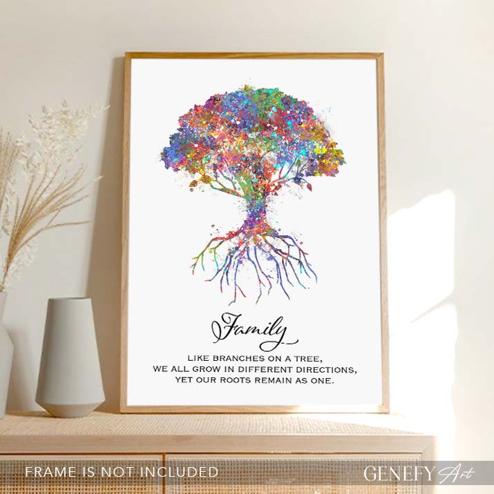 Family Tree Watercolour Print