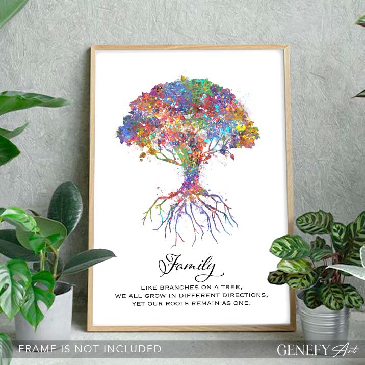 Family Tree Watercolour Print