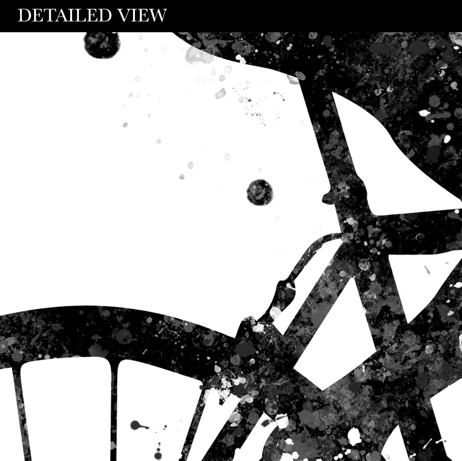 Female Road Cyclist Black and White Watercolour Art Print