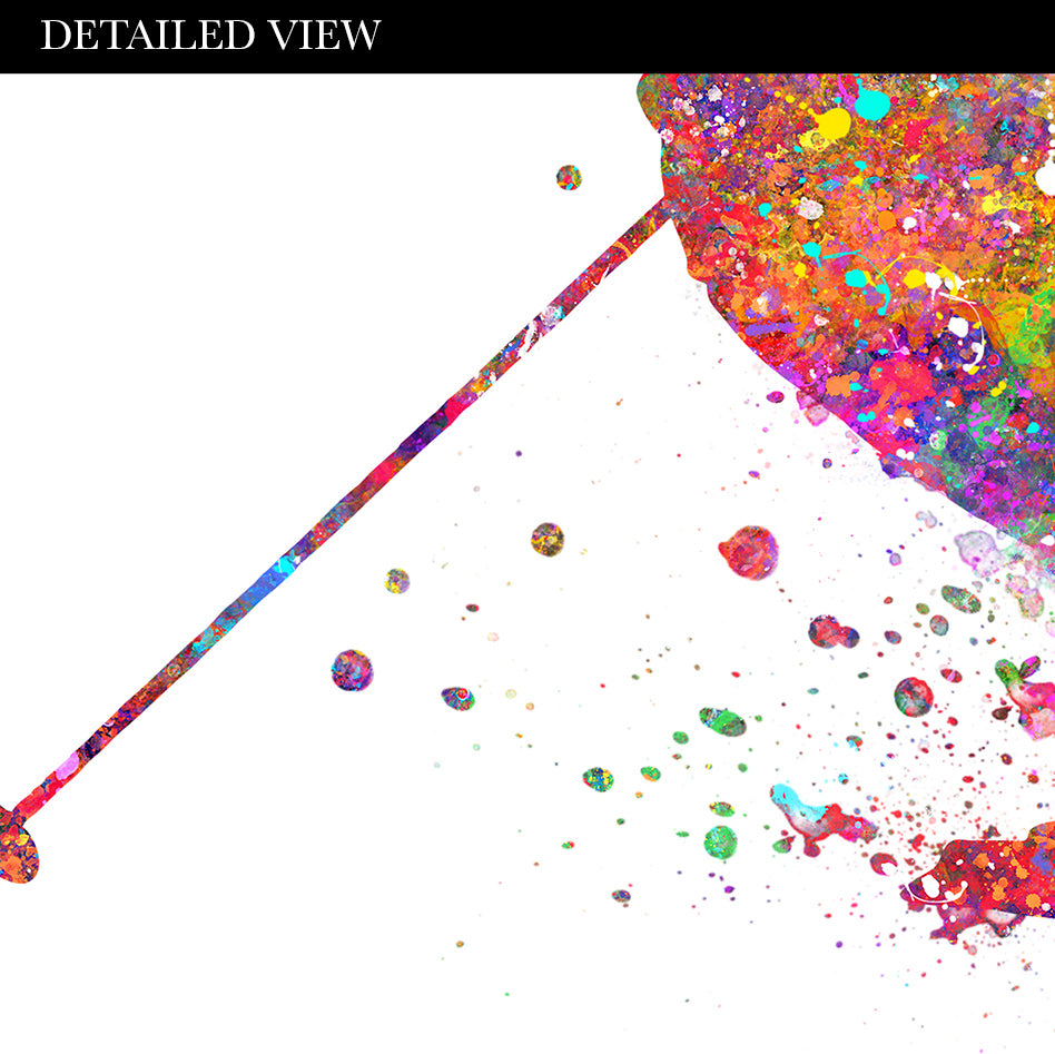 Female Skier Watercolour Art Print