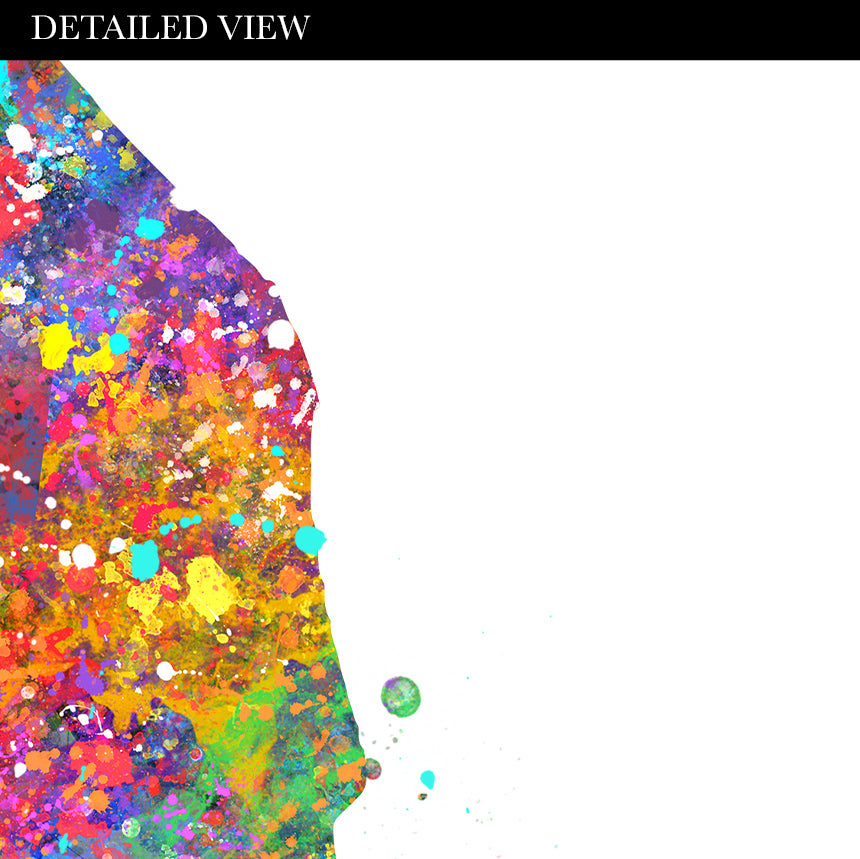 Female Baseball Player Watercolour Print