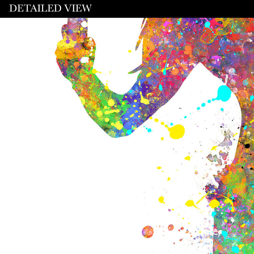 Female Tennis Player Watercolour Art Print