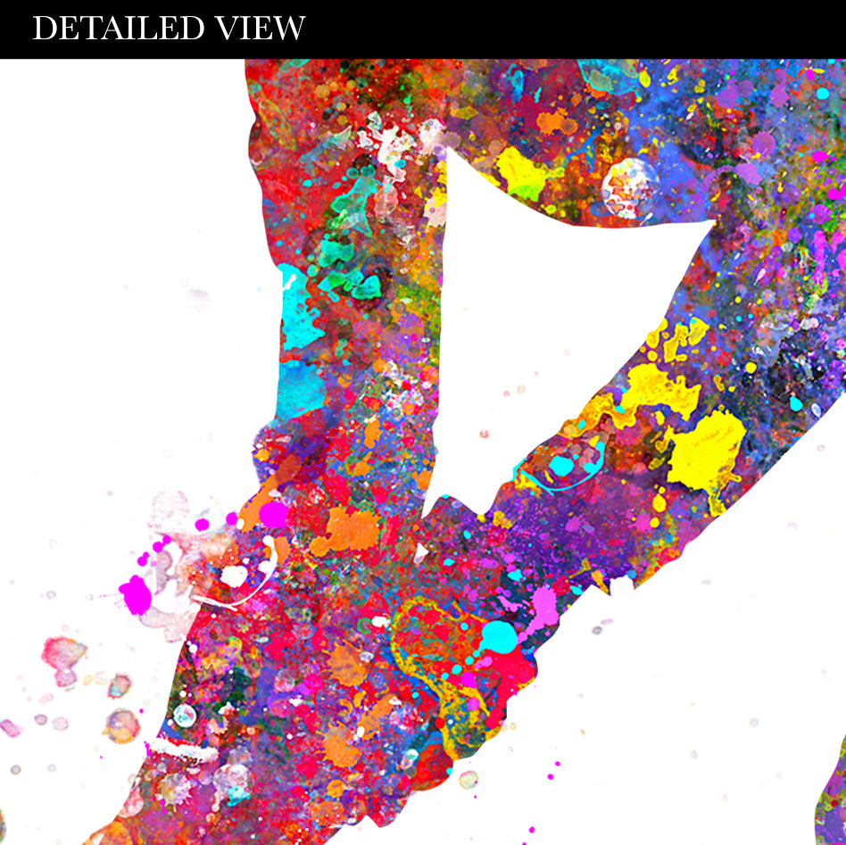 Female Field Hockey Watercolour Art Print