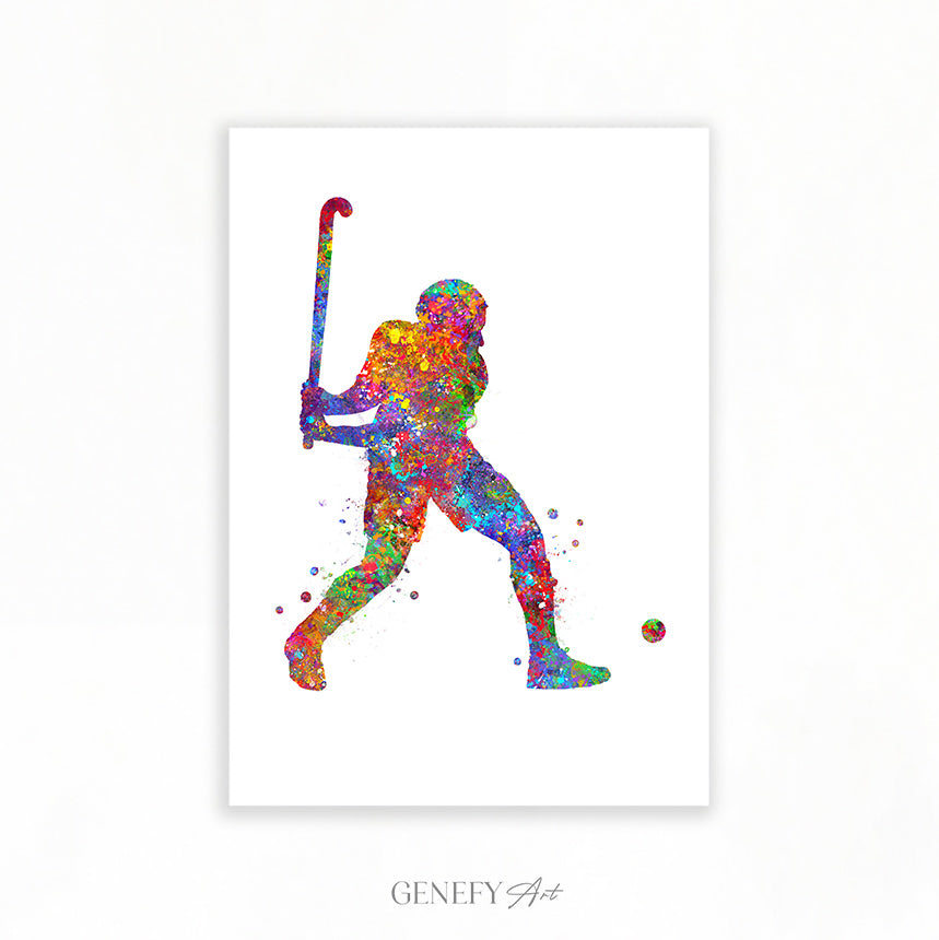 Male Field Hockey Print