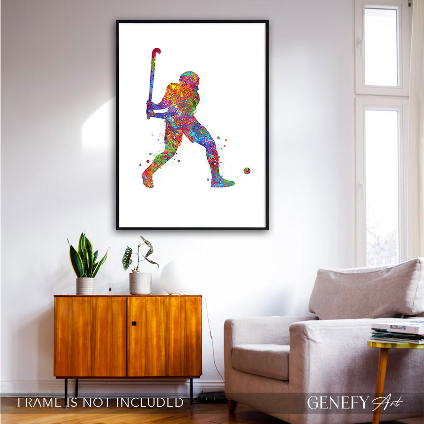 Male Field Hockey Print