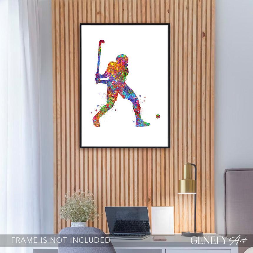 Male Field Hockey Print