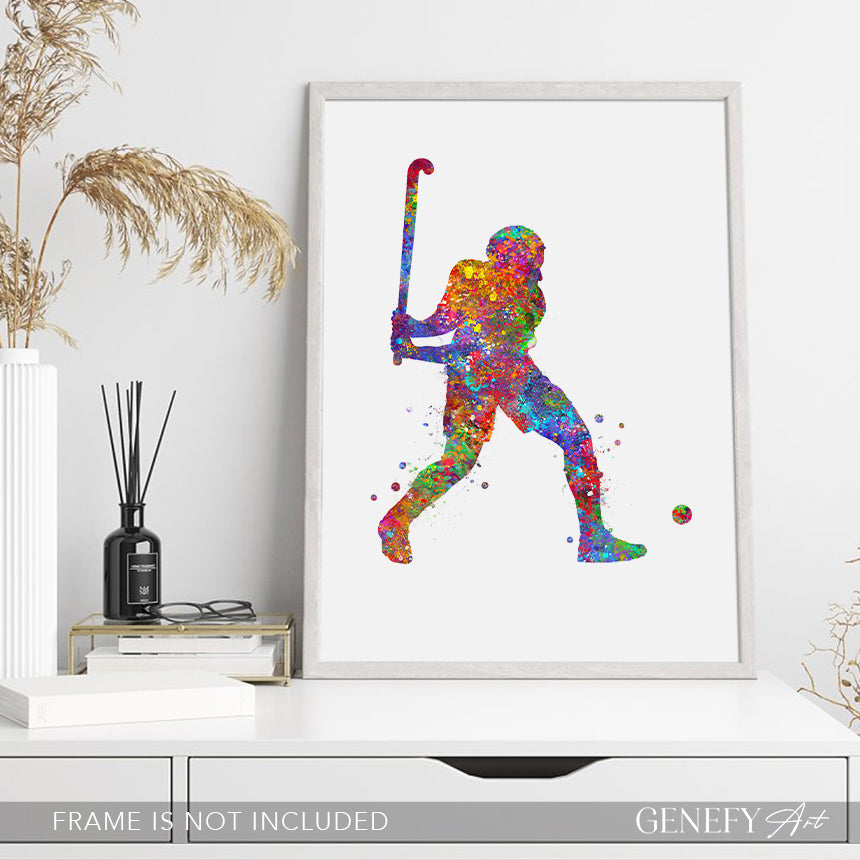 Male Field Hockey Print