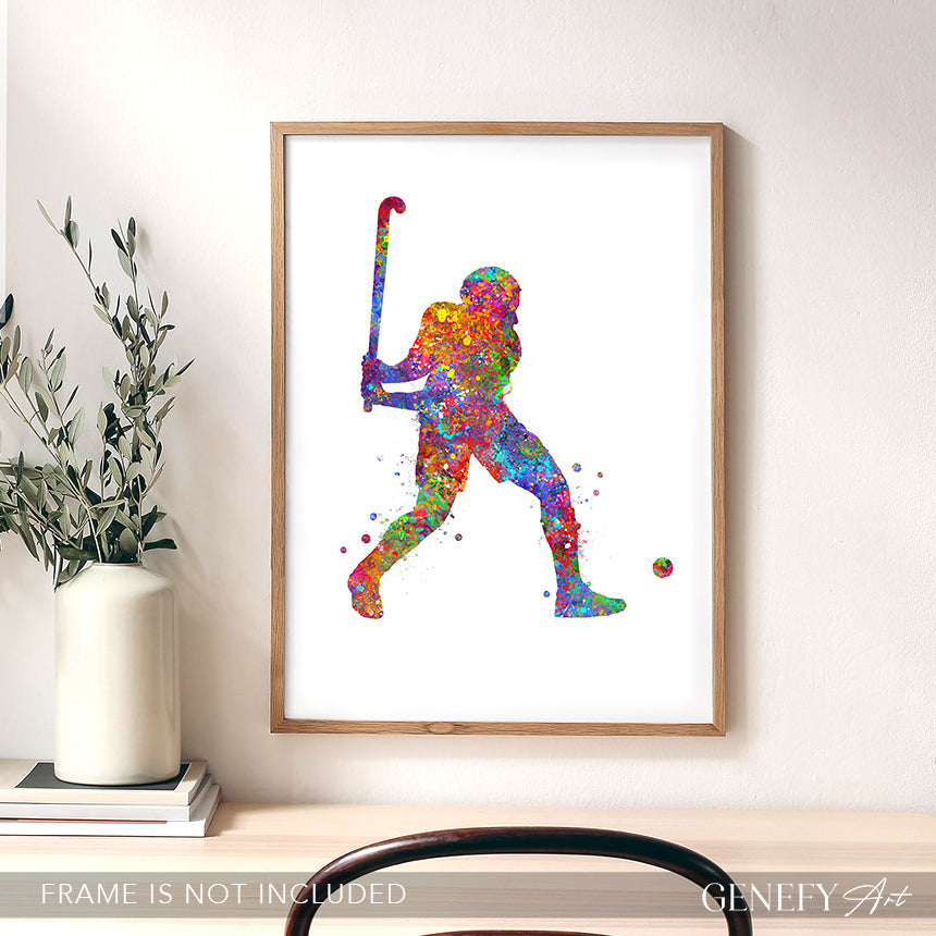 Male Field Hockey Print