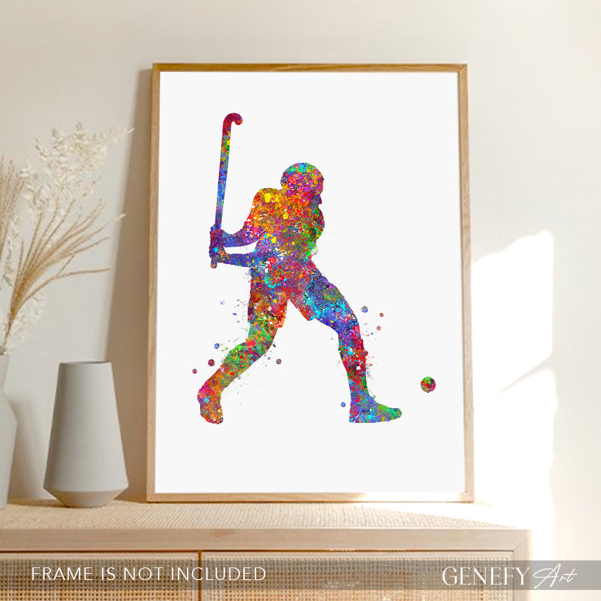 Male Field Hockey Print
