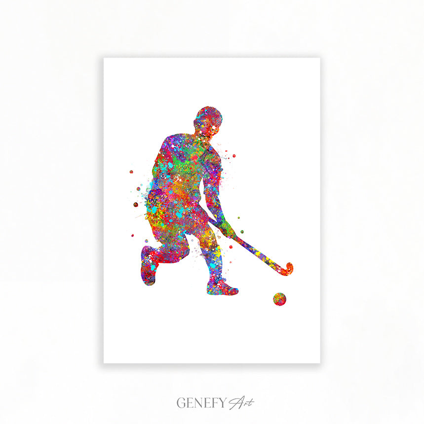 Male Field Hockey Print