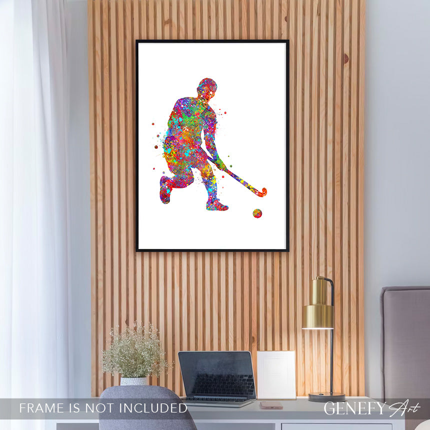 Male Field Hockey Print