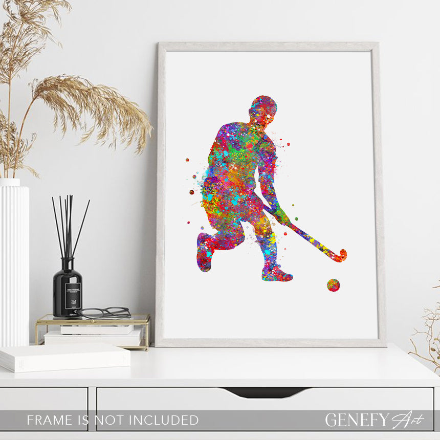 Male Field Hockey Print