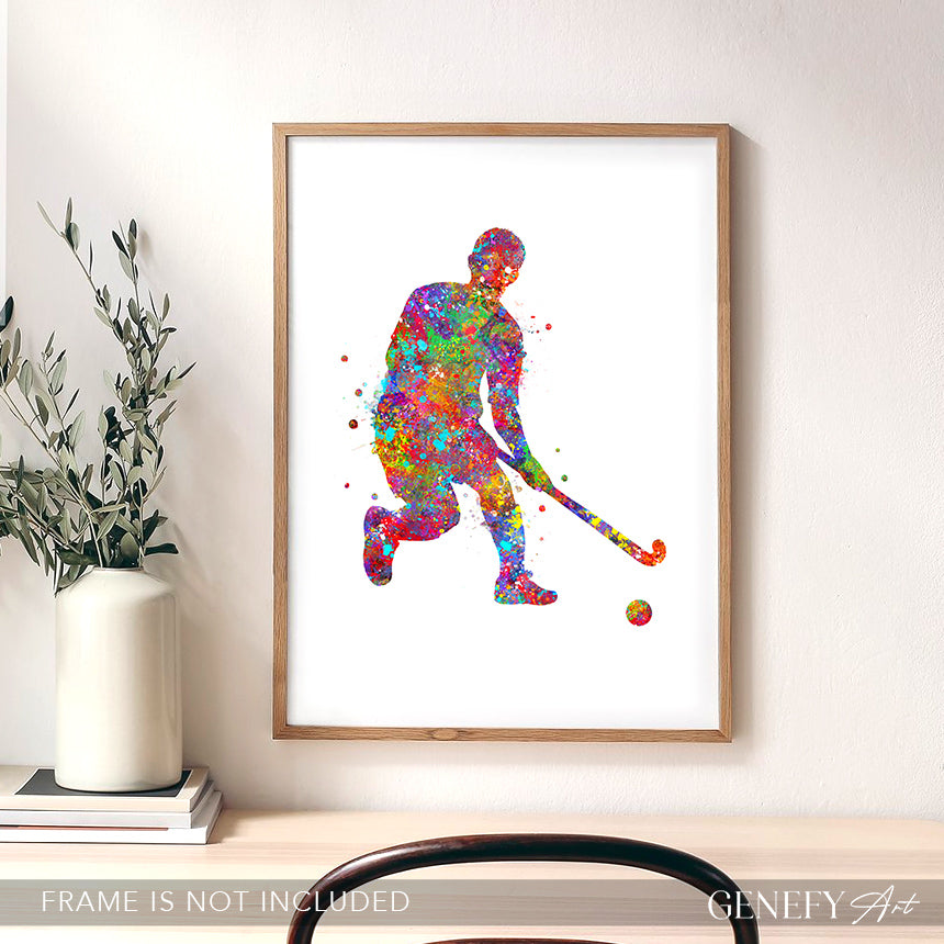 Male Field Hockey Print