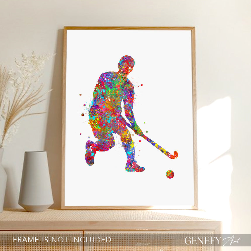 Male Field Hockey Print
