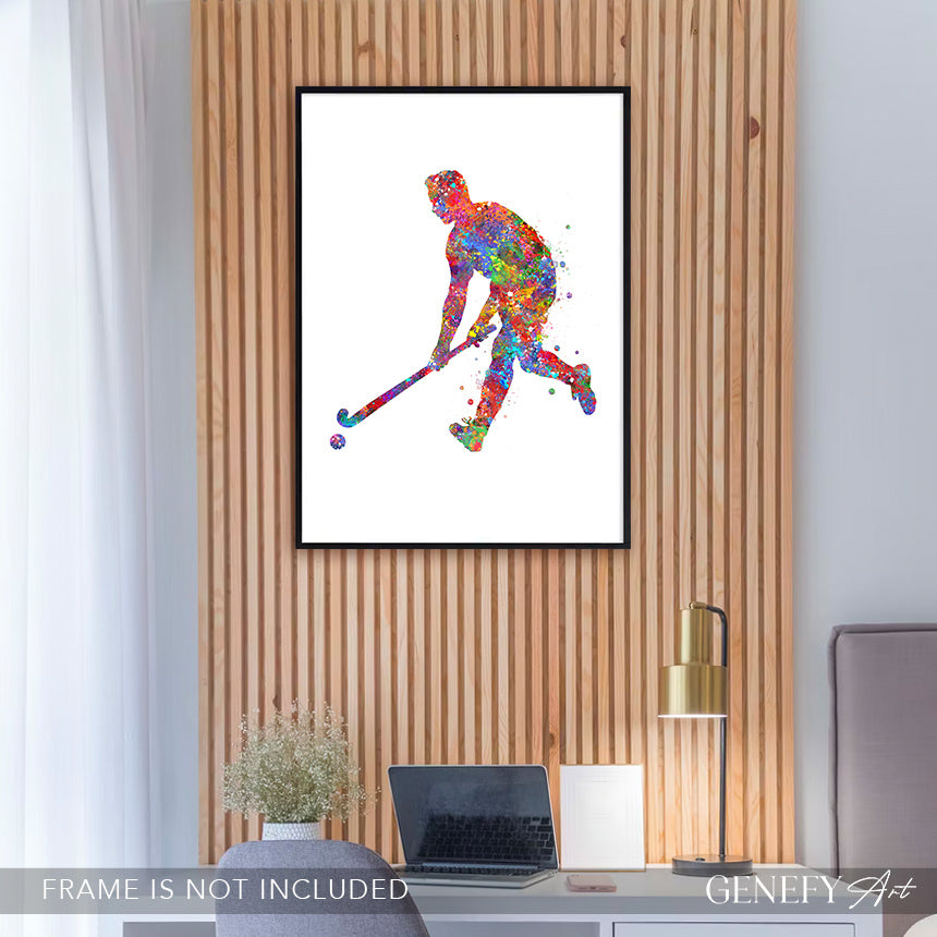 Male Field Hockey Print