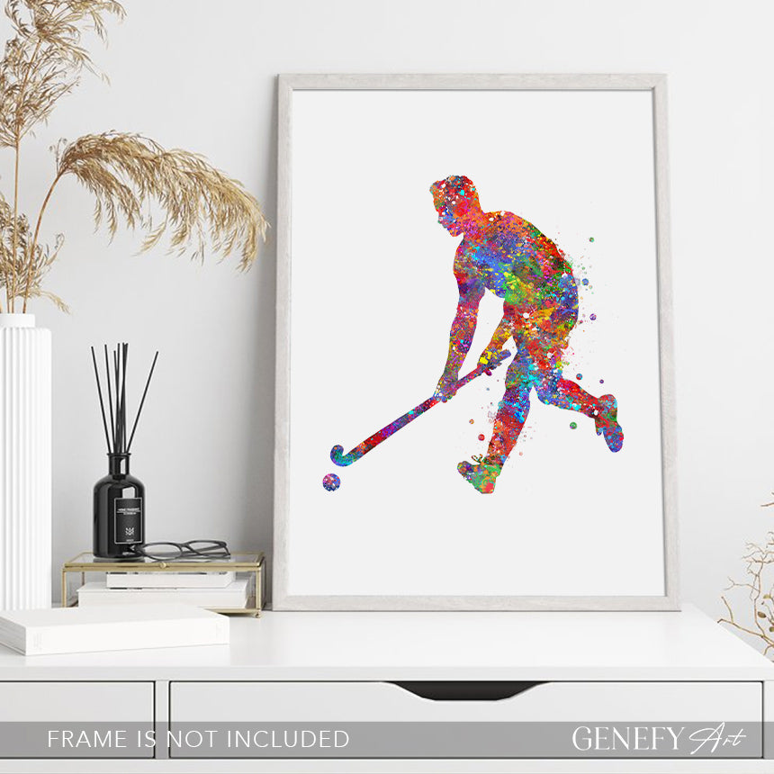 Male Field Hockey Print