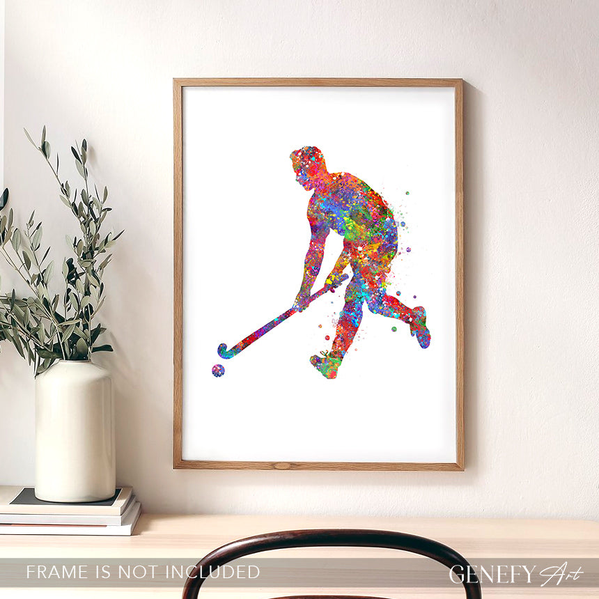 Male Field Hockey Print