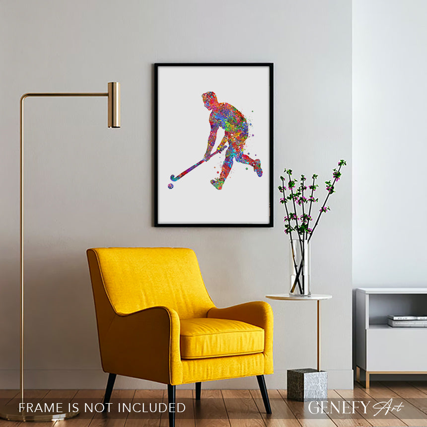 Male Field Hockey Print